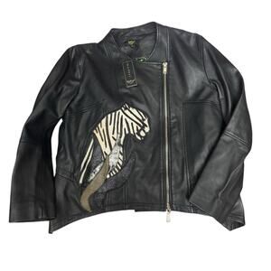 17. NEW Sharif 1827 Lamb Leather Jacket Size XL